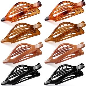 8 Pack French Concord Claw Clips for Thick Thin Curly Hair Strong Hold